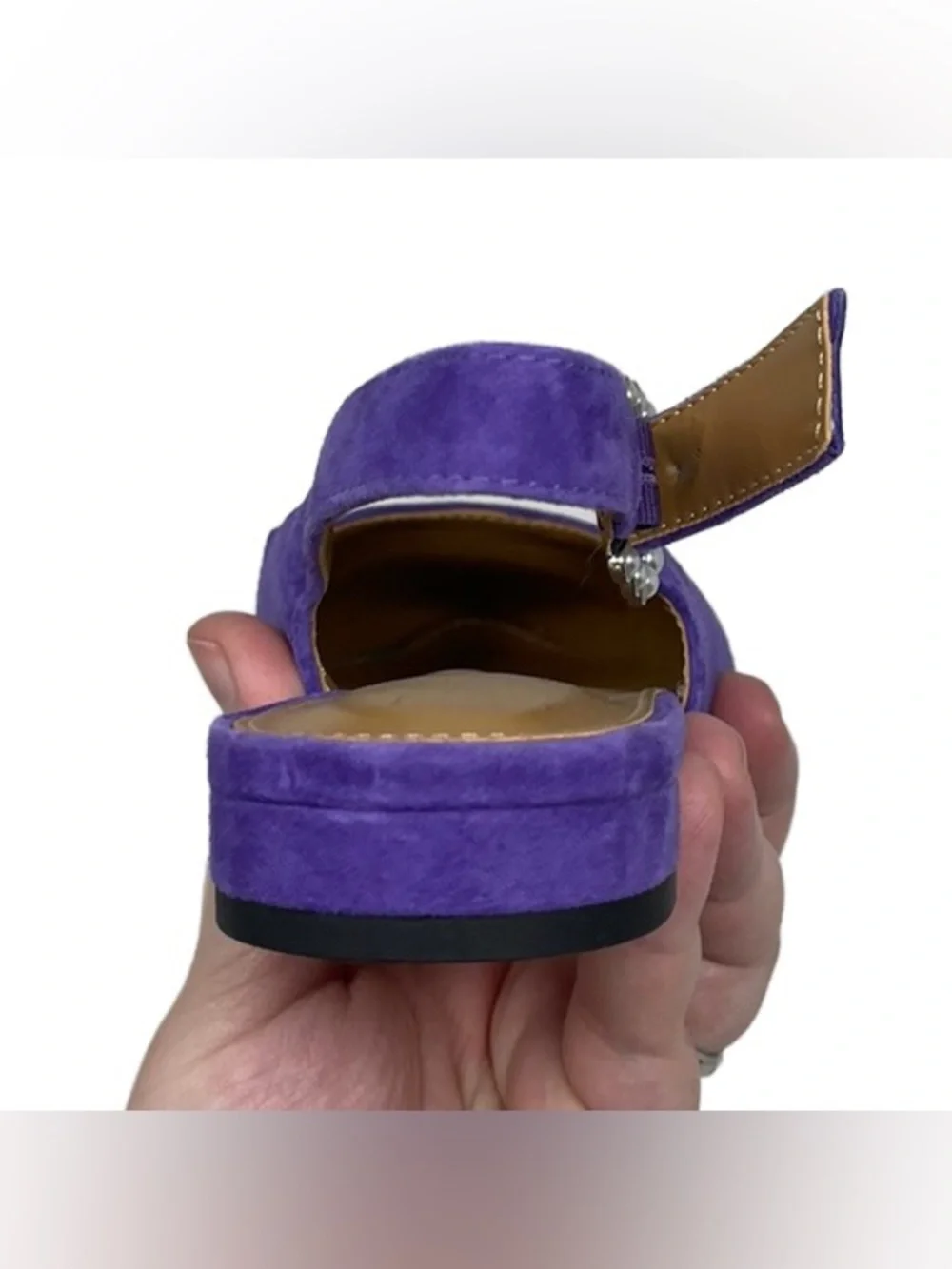 Talbots “Edison” Purple Suede Cap Toe Slingback Flats Women’s Size 7M